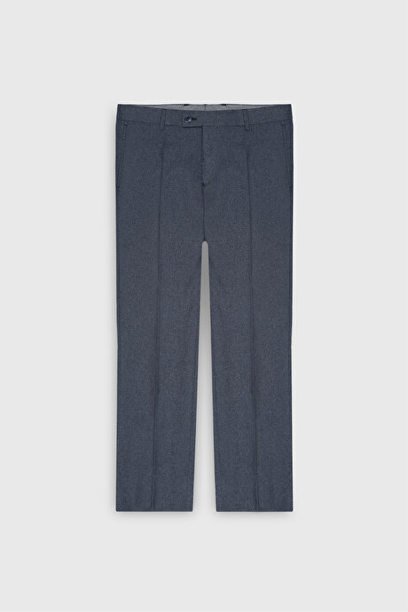 Slim Fit Dar Kesim Kırlangıç Yaka Kareli Kapak Cepli Esnek Koyu Gri Takım Elbise resmi