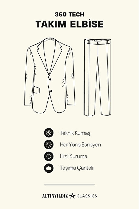 Slim Fit Dar Kesim Kırlangıç Yaka Torba Cepli Esnek Siyah Takım Elbise resmi