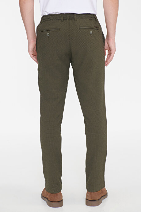 Slim Fit Dar Kesim Pamuklu Esnek Siyah Chino Pantolon resmi
