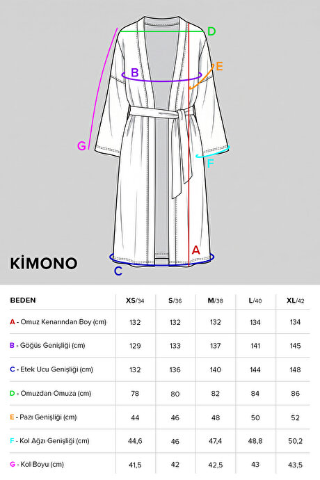 Yumuşak Dokulu Rahat Standart Fit Şal Yaka Esnek Pembe Kimono resmi
