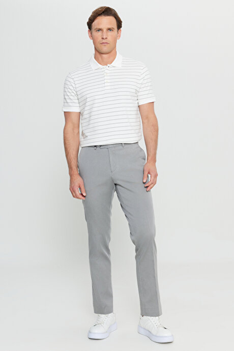 Pamuklu Slim Fit Dar Kesim Yan Cep Casual Taş Pantolon resmi