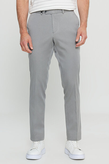 Pamuklu Slim Fit Dar Kesim Yan Cep Casual Taş Pantolon resmi