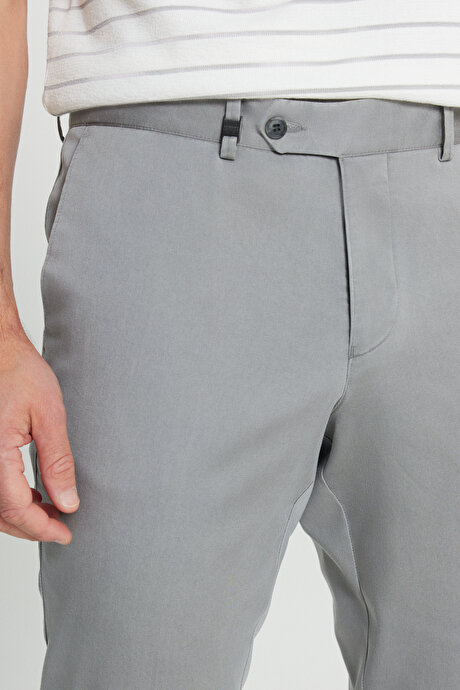 Pamuklu Slim Fit Dar Kesim Yan Cep Casual Taş Pantolon resmi
