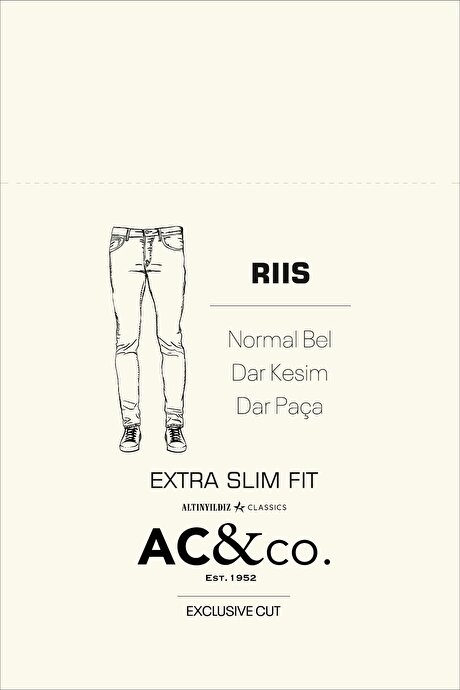 Slim Fit Dar Kesim Pamuklu 5 Cepli Esnek Jean Kot Denim Lacivert Denim Pantolon resmi