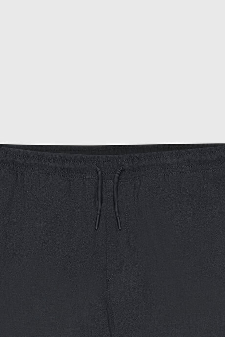 Non-Iron Ütü Gerektirmeyen Diz İzi Yapmayan Beli Bağlamalı Slim Fit Dar Kesim Jogger Antrasit Pantolon resmi