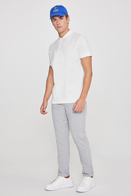 Slim Fit Rahat Kesim Beli Bağlamalı Yan Cepli Esnek Jogger Gri Pantolon resmi