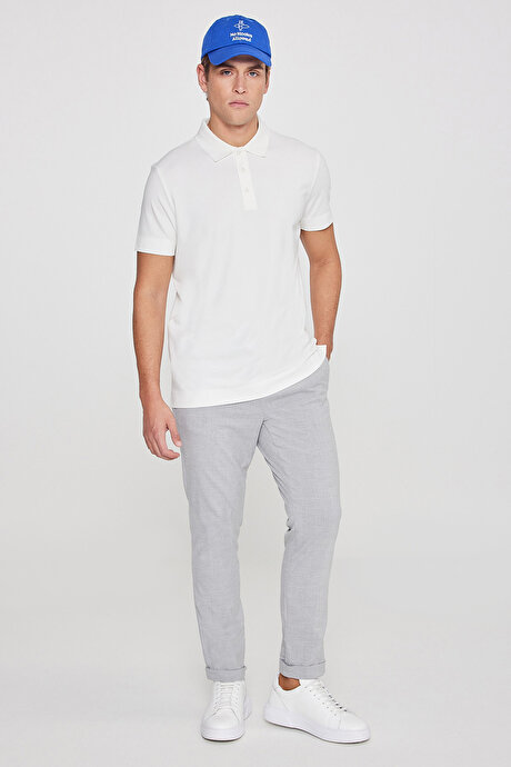 Slim Fit Rahat Kesim Beli Bağlamalı Yan Cepli Esnek Jogger Gri Pantolon resmi