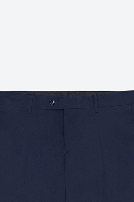 Slim Fit Dar Kesim Klasik Yan Cep Lacivert Pantolon resmi