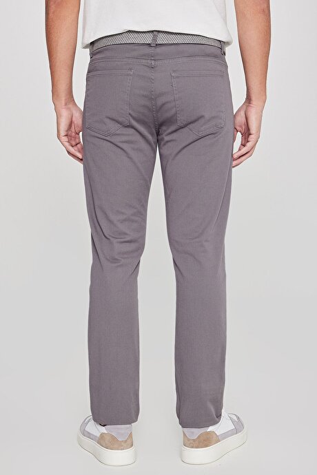 Slim Fit Dar Kesim 5 Cep Pamuklu Esnek Antrasit Chino Pantolon resmi