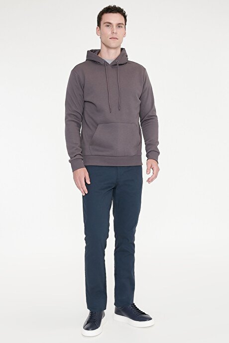 Slim Fit Dar Kesim 5 Cep Pamuklu Esnek Lacivert Chino Pantolon resmi