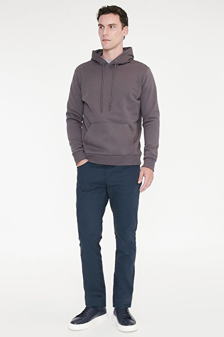 Slim Fit Dar Kesim 5 Cep Pamuklu Esnek Lacivert Chino Pantolon resmi