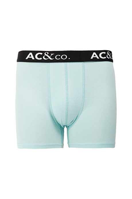 Premium Pamuklu 3'lü Paket Desenli Siyah-Yeşil Boxer resmi