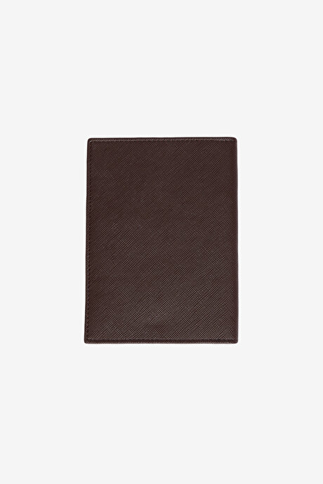 Suni Deri El Yapımı Kahverengi Pasaportluk resmi