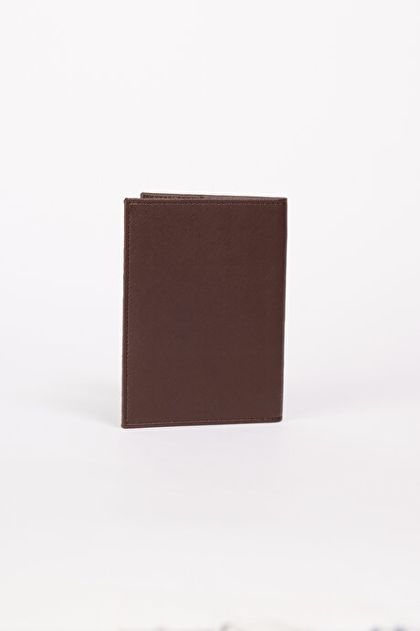 Suni Deri El Yapımı Kahverengi Pasaportluk resmi