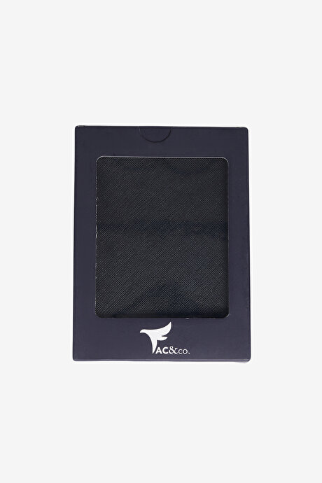 Suni Deri El Yapımı Siyah Pasaportluk resmi