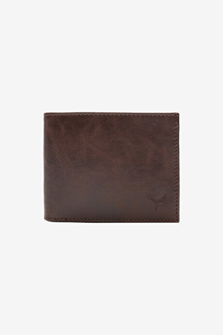 Hediye Kutulu Kart Bölmeli Kahverengi Cüzdan resmi