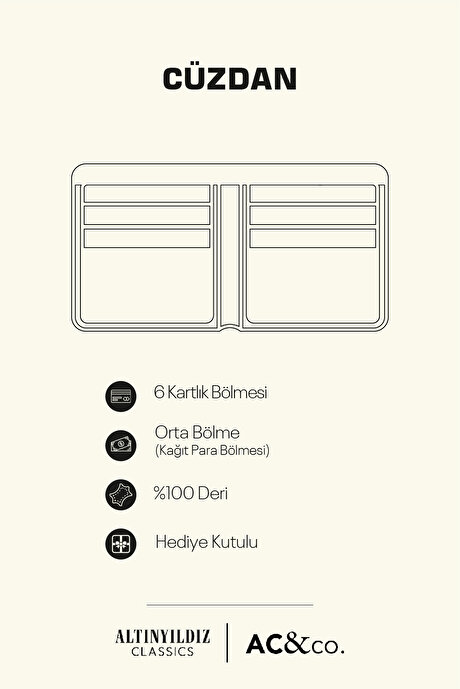 Hediye Kutulu Kart Bölmeli Kahverengi Cüzdan resmi