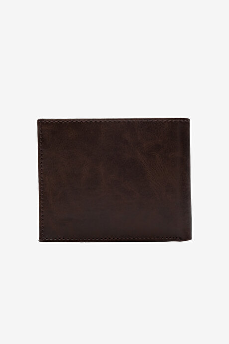 Hediye Kutulu Kart Bölmeli Kahverengi Cüzdan resmi