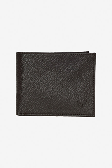 Hediye Kutulu Kart Bölmeli Kahverengi Cüzdan resmi