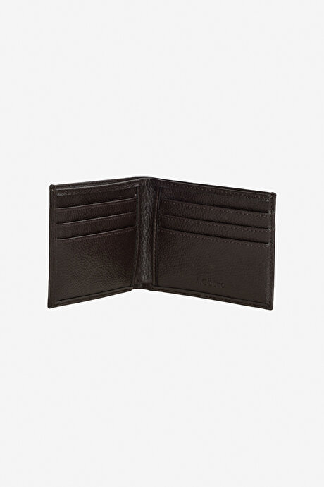 Hediye Kutulu Kart Bölmeli Kahverengi Cüzdan resmi