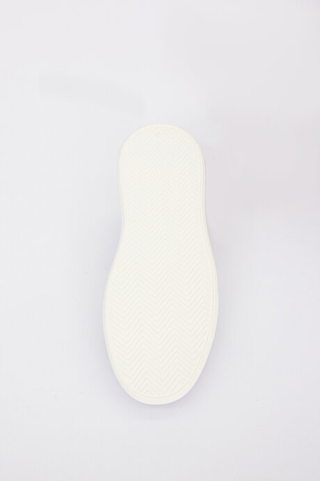 %100 Deri Rahat Taban Esnek Sneaker Siyah Ayakkabı resmi