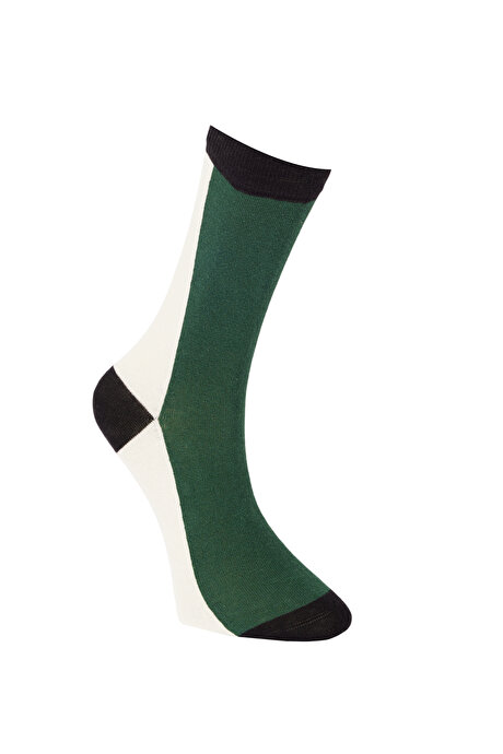 4'lü Desenli Bambu Karışık Çorap resmi