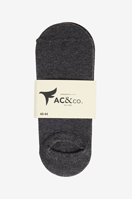 Pamuklu 5'li Paket Esnek Sneaker Gri Çorap resmi