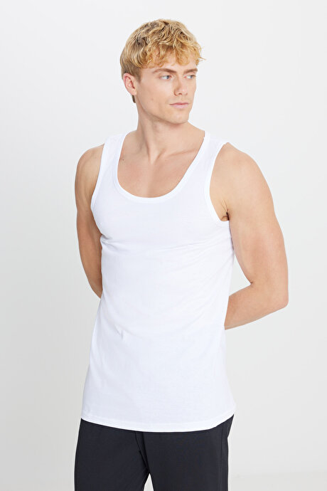 Premium %100 Pamuk 2'li Paket Beyaz Atlet Paketi resmi