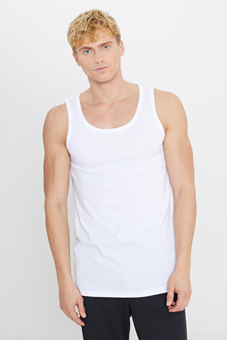 Premium %100 Pamuk 2'li Paket Beyaz Atlet Paketi resmi