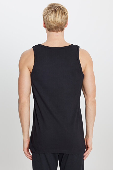 Premium %100 Pamuk 2'li Paket Siyah Atlet Paketi resmi