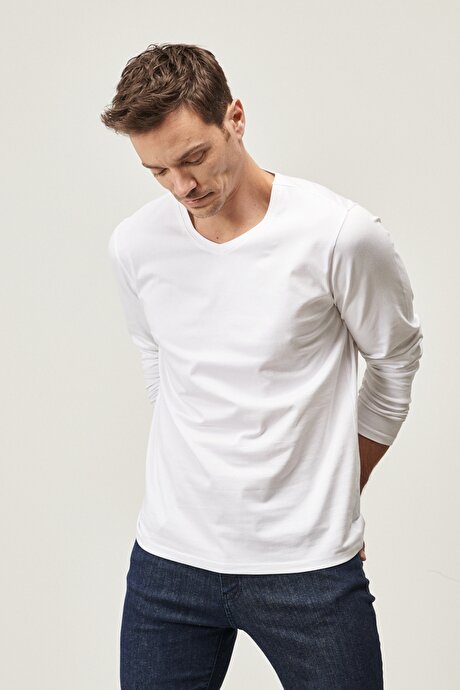 Beyaz Sweatshirt resmi