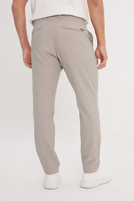 Slim Fit Dar Kesim Beli Bağlamalı Çizgili Yan Cepli Casual Jogger Açık Yeşil Pantolon resmi