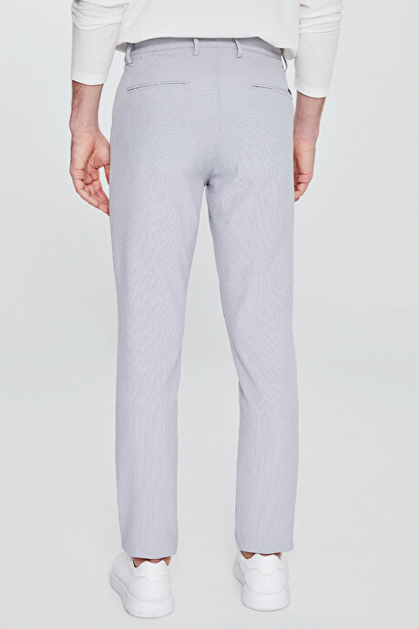 Slim Fit Dar Kesim Beli Bağlamalı Yan Cepli Casual Jogger Koyu Gri Pantolon resmi