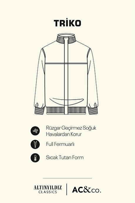 Pamuklu Standart Fit Normal Kesim Dik Yaka Triko Lacivert Triko Ceket resmi