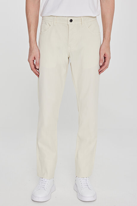 Pamuklu Slim Fit Dar Kesim 5 Cepli Armürlü Esnek Taş Pantolon resmi