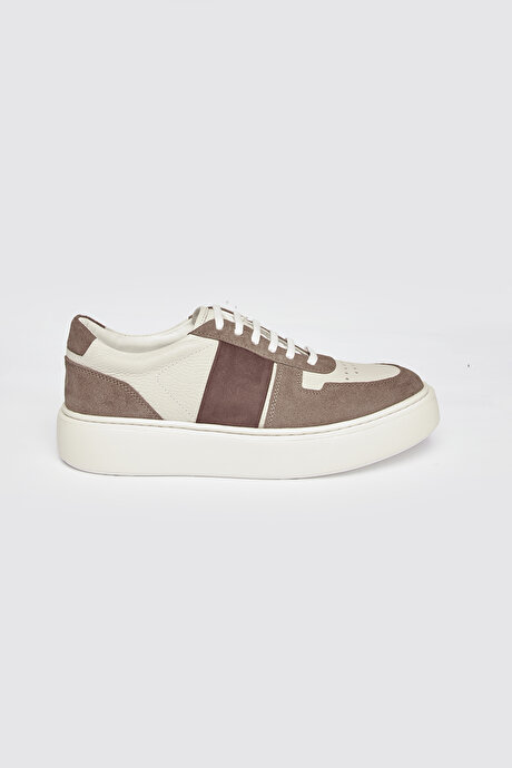 Sneaker Spor Kahve-Bej Ayakkabı resmi