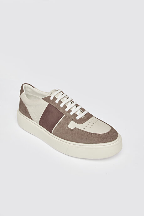 Sneaker Spor Kahve-Bej Ayakkabı resmi