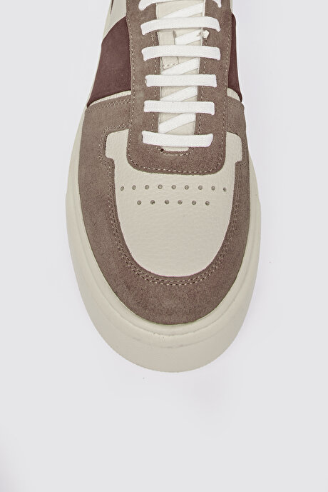 Sneaker Spor Kahve-Bej Ayakkabı resmi