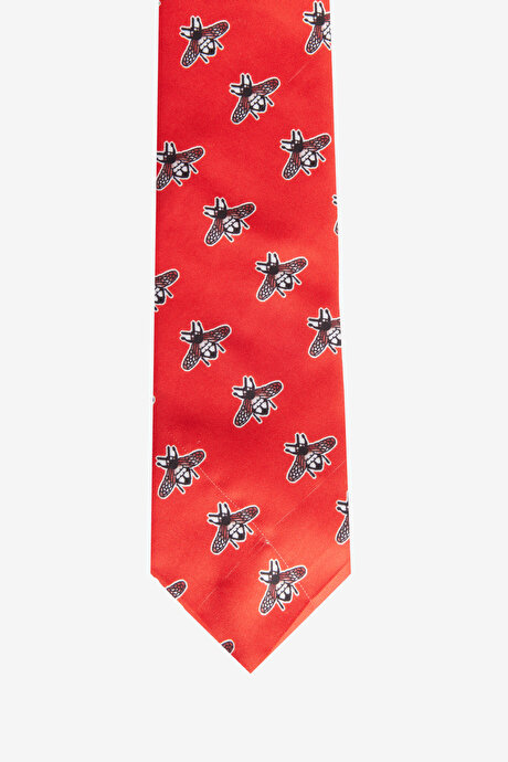 Desenli Turuncu Kravat resmi