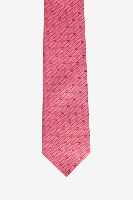 Desenli Pembe Kravat resmi
