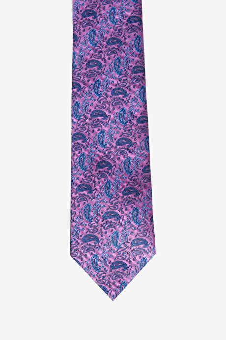 Desenli Mor-Siyah Kravat resmi