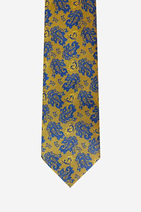 Desenli Hardal-Kahve Kravat resmi