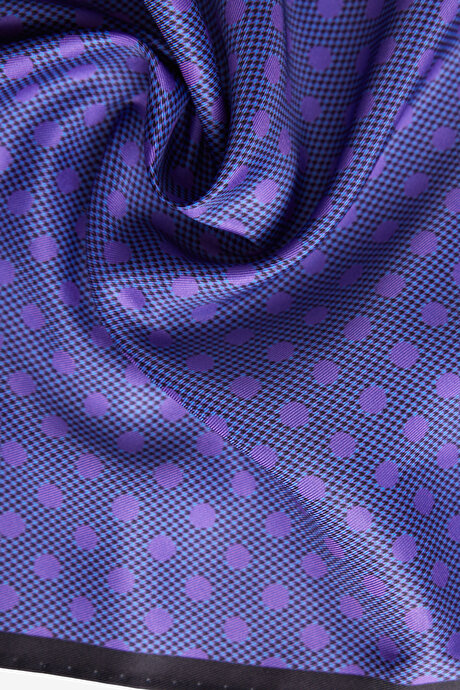 Desenli Mor-Mavi Mendil resmi