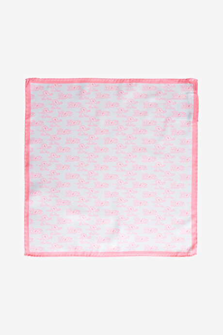 Desenli Gri-Pembe Mendil resmi