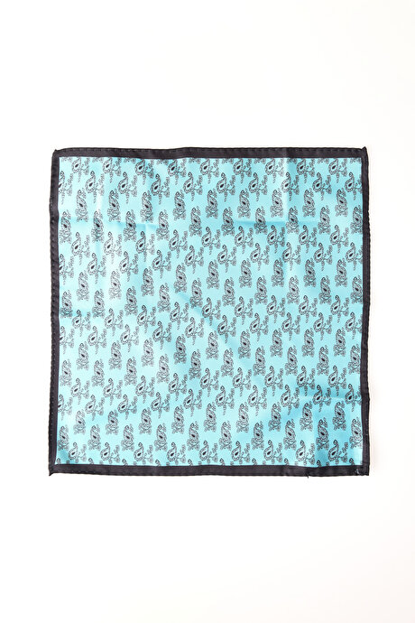 Desenli Turkuaz Mendil resmi