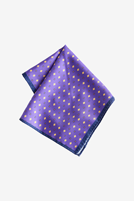 Desenli Mor-Krem Mendil resmi