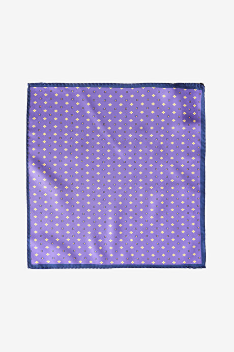 Desenli Mor-Krem Mendil resmi