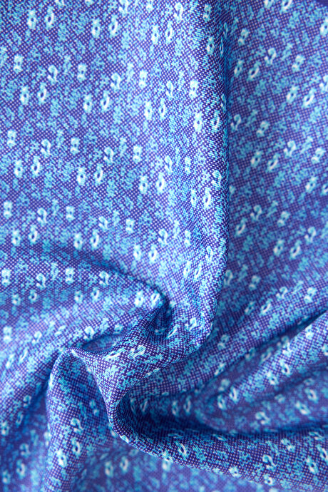 Desenli Turkuaz-Siyah Mendil resmi