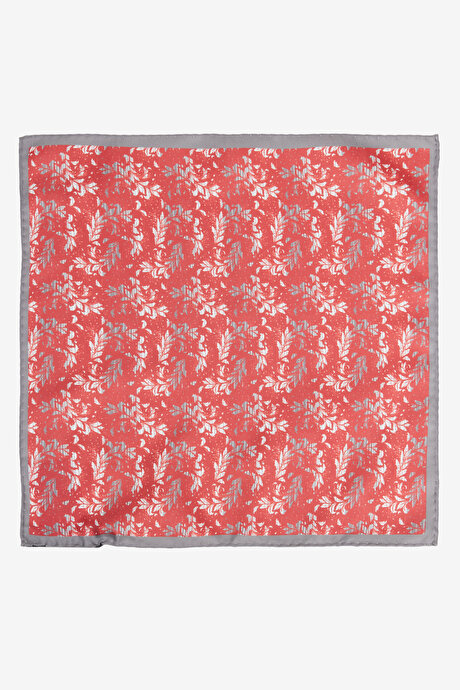 Desenli Kırmızı-Siyah Mendil resmi