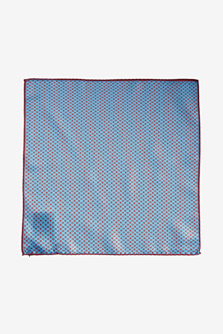 Desenli Mavi-Kırmızı Mendil resmi